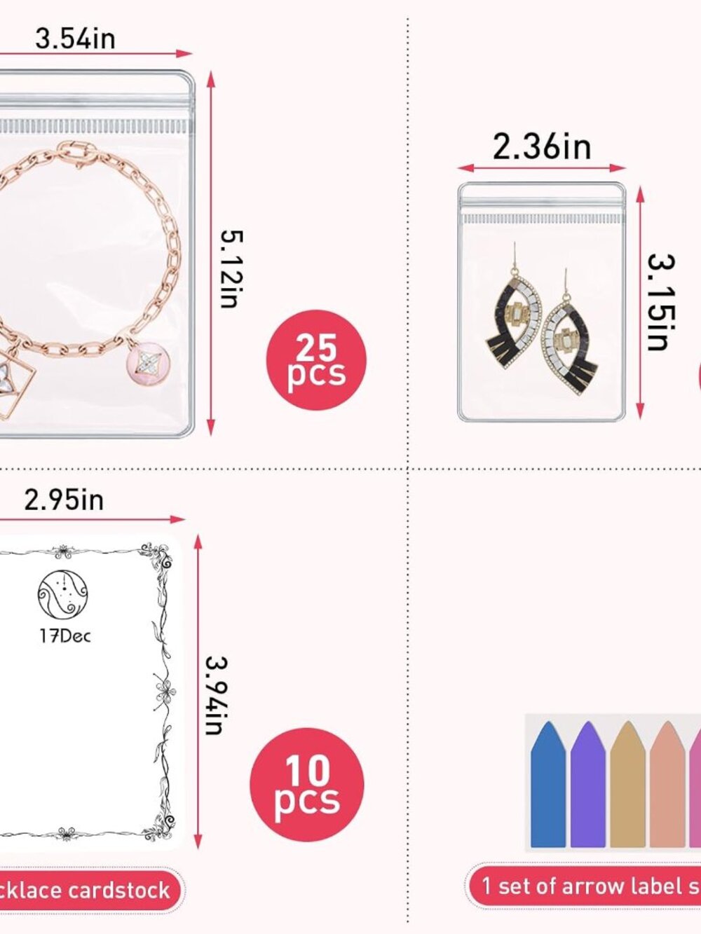 Large Transparent Jewelry Storage Book with 300 Pockets and 50 Jewelry Pouches,T - Picture 4 of 9